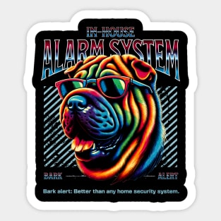 Bark Alert Shar Pei Sticker